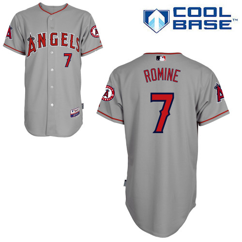 Andrew Romine #7 MLB Jersey-Los Angeles Angels of Anaheim Men's Authentic Road Gray Cool Base Baseball Jersey